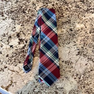 Plaid Tie in Red, Blue, and Green
